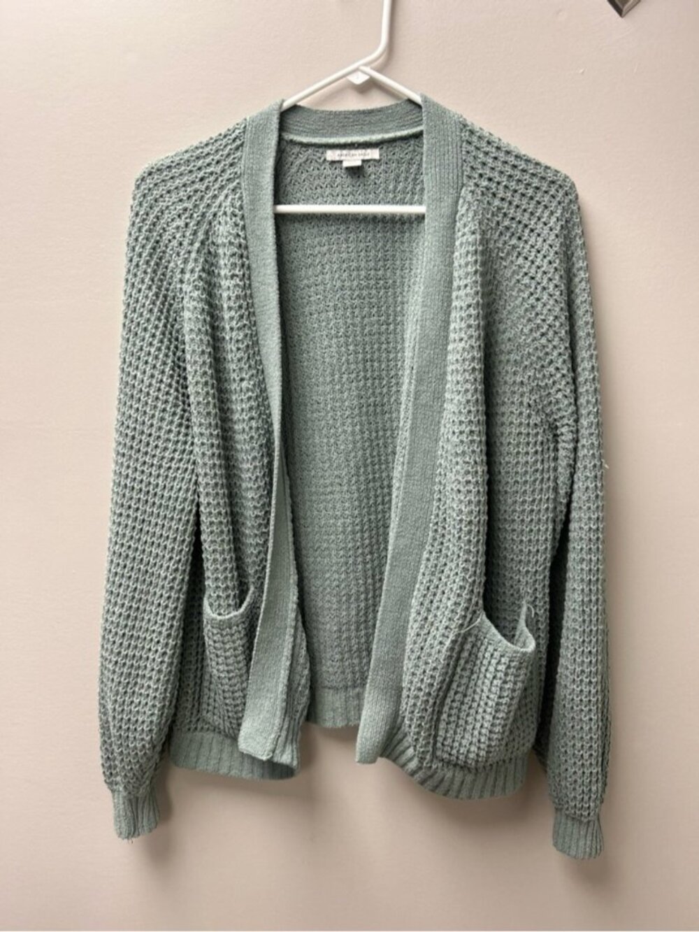 American Eagle Women’s Sage Green Chenille Cardigan